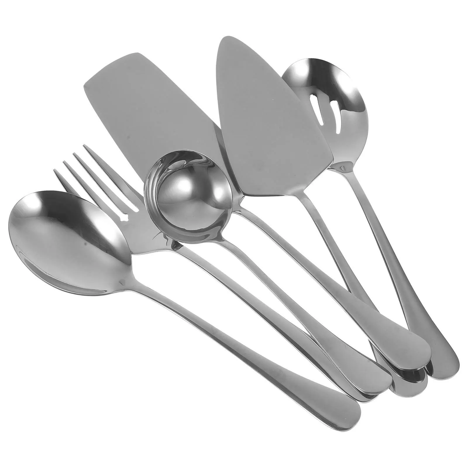

1 Set Stainless Steel Cake Server Set For Pastry Pie Cheese Cutting Serving Spatula Reusable Flatware Kitchen Tool Tableware Kit