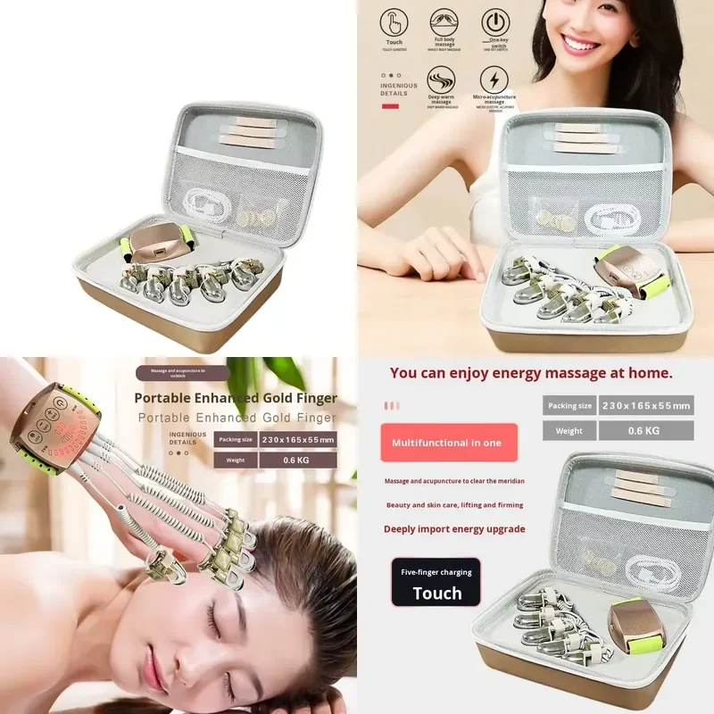 Meidusa YD-001 Hand Held ABS Smart Five-Finger Yoga Personal Trainer Digital AI Golden LED Waterproof Home Use