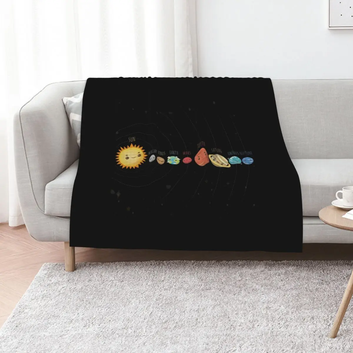 Solar System Planets_09 Throw Blanket All Weather Soft Throw Blanket for Sofa