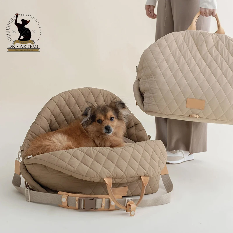 Safe Car Dog Carrier Bags , Kennel Bag for Small Dog Cat Travel, Siege De Voiture,Non-slip Pet Dog Car Carriers,