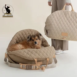 Safe Car Dog Carrier Bags , Kennel Bag for Small Dog Cat Travel, Siege De Voiture，Non-slip Pet Dog Car Carriers,