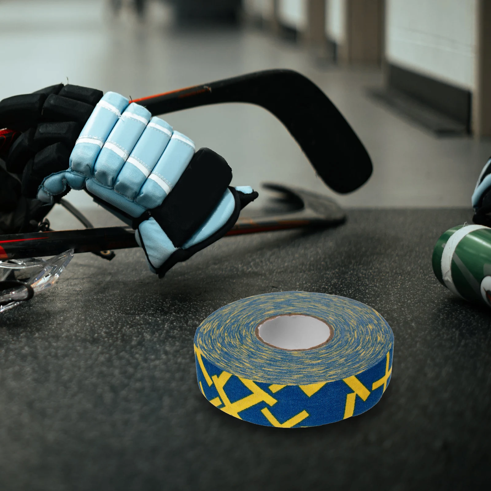 

1 Roll Hockey Tape Patterned Cotton Cloth Anti-Skid Wear-Resistant Protective Tape for Ice Hockey Sticks Anti-