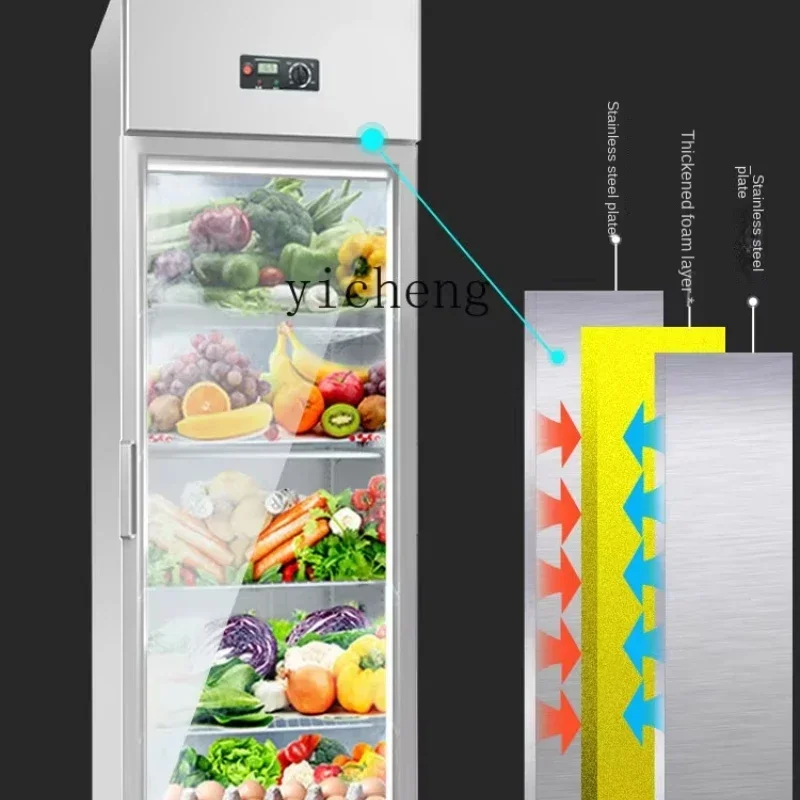 D17-2 Refrigerated Display Cabinet Glass Door Freezer Beverage Display Cabinet Ordering Cabinet Fresh-keeping Refrigerator