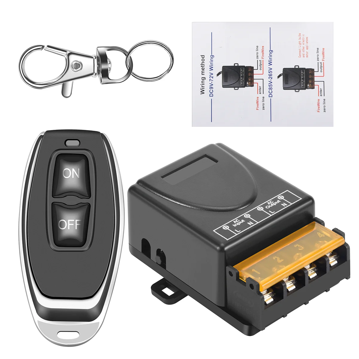 Interruptor de Control remoto para bomba de agua, módulo receptor de encendido/apagado, Transmisor RF inalámbrico para luz LED, 433MHz, 220V, 1 canal, 30a