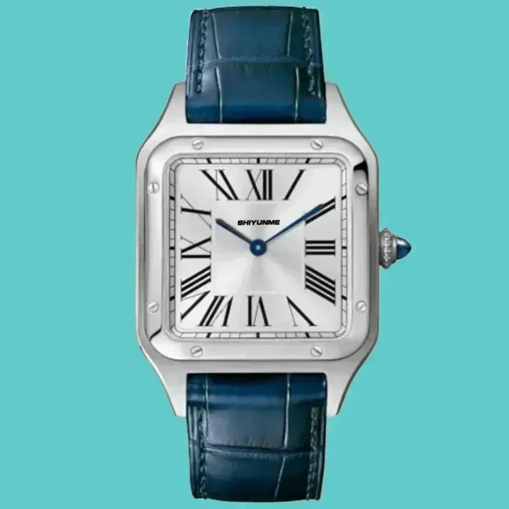 Часы унисекс, кварцевые часы для пары, римский циферблат, кожаные, синие, Reloj Hombre, светящаяся нержавеющая сталь, мировое время