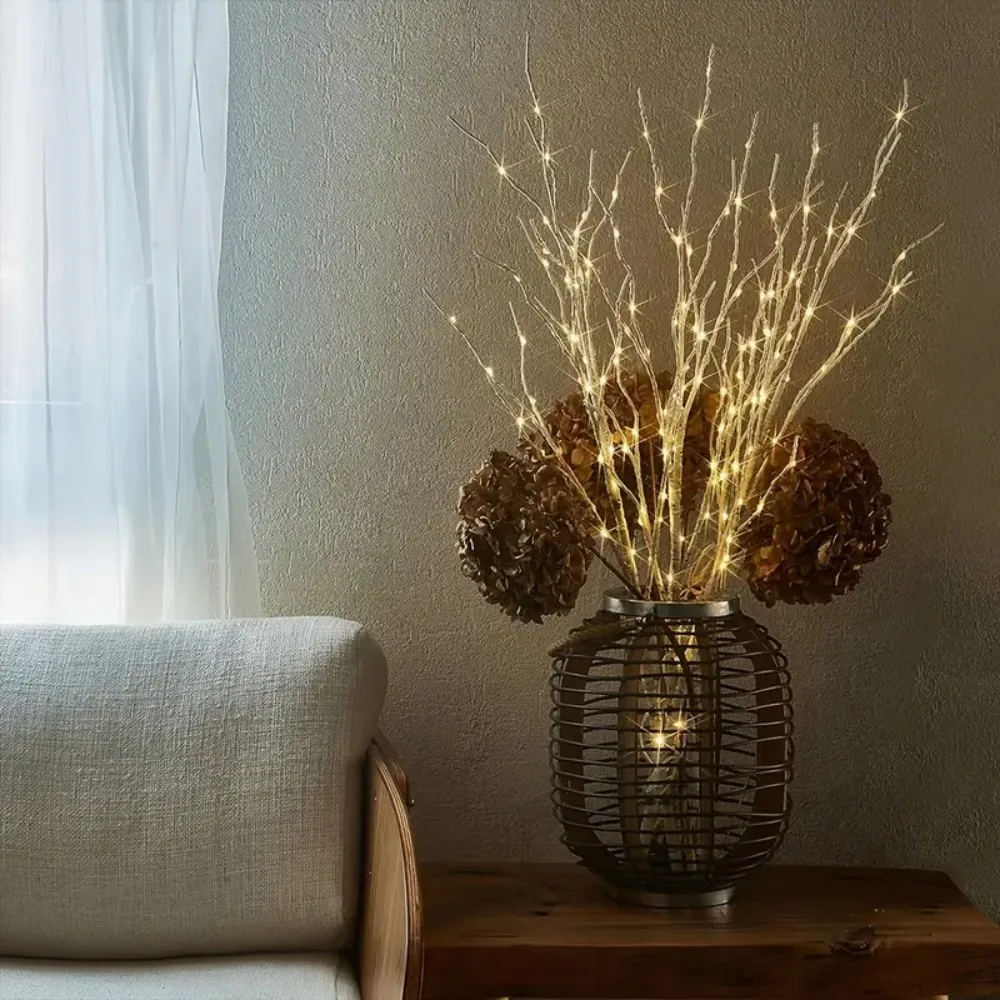1/2 Stück LED-Birkenzweig-Dekorationslichter, batteriebetrieben, künstlicher Baumzweig für Innenräume, Hochzeiten, Partys, Feiertage, Heimdekoration