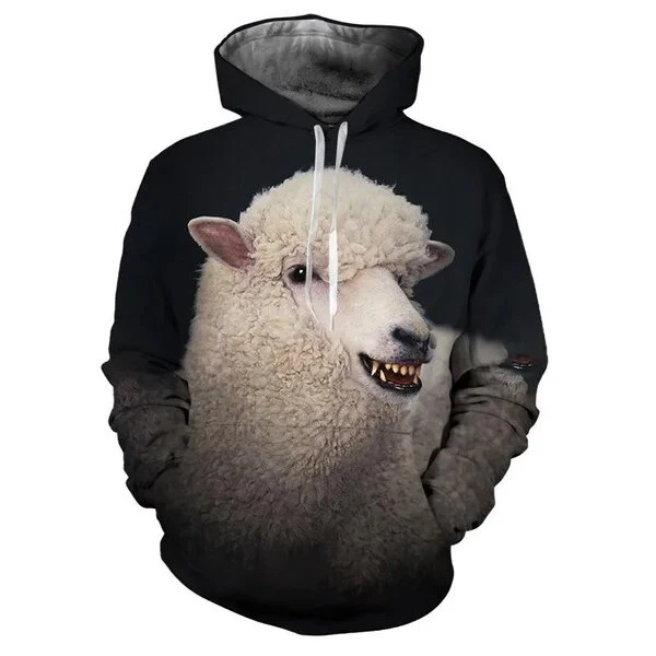 

Autumn Funny Sheep 3D Print Hoodies Animal Men Women Fashion Sweatshirts Oversized Hoodie Kids Pullovers Tracksuit Man Clothing