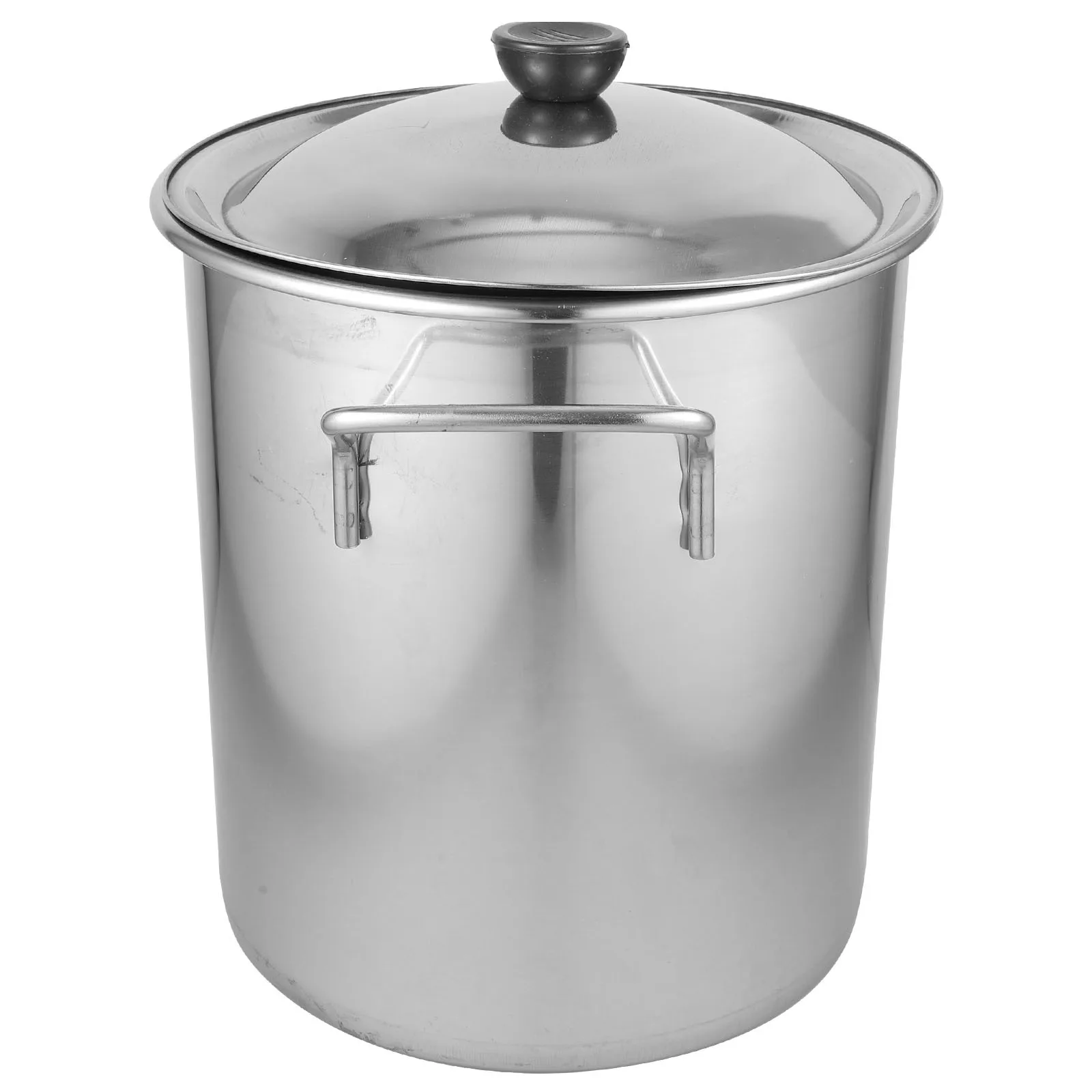 

Stainless Steel Stockpot Polished Thick Large Capacity Pot Lid Soup Cooking Crawfish Crabs School Hospital Factory