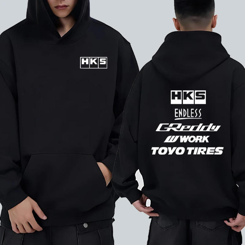 

Japan JDM Modified Car HKS ENDLESS Double Sided Printed Cool Hoodie Men Women Vintage Casual Sweatshirt Long Sleeve Pullovers