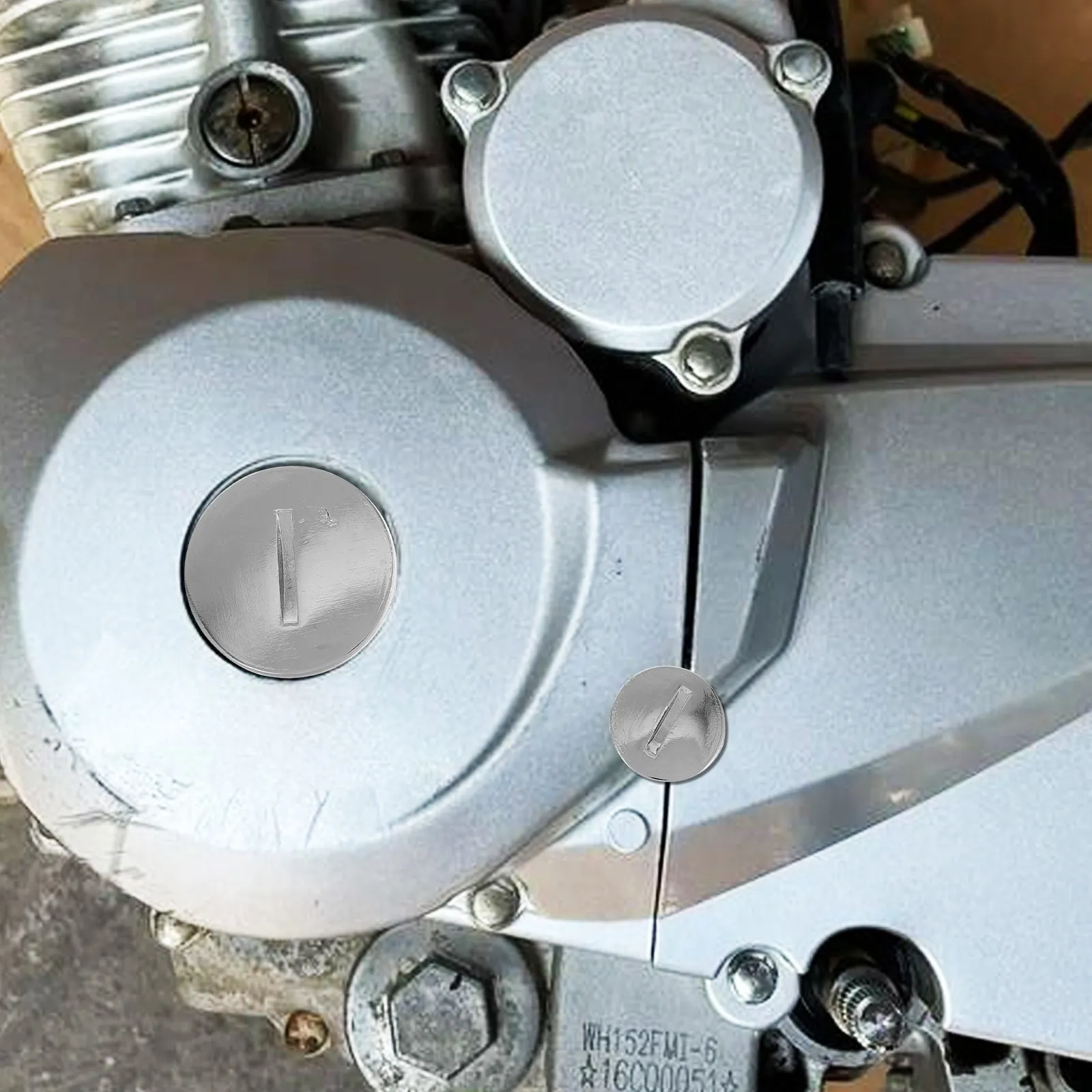 Motorcycle Engine Inspection Hole Decorative Cover Cap Universal Fit for Atv Motorcycle 70Cc 125Cc Motor Side Accessory Engine