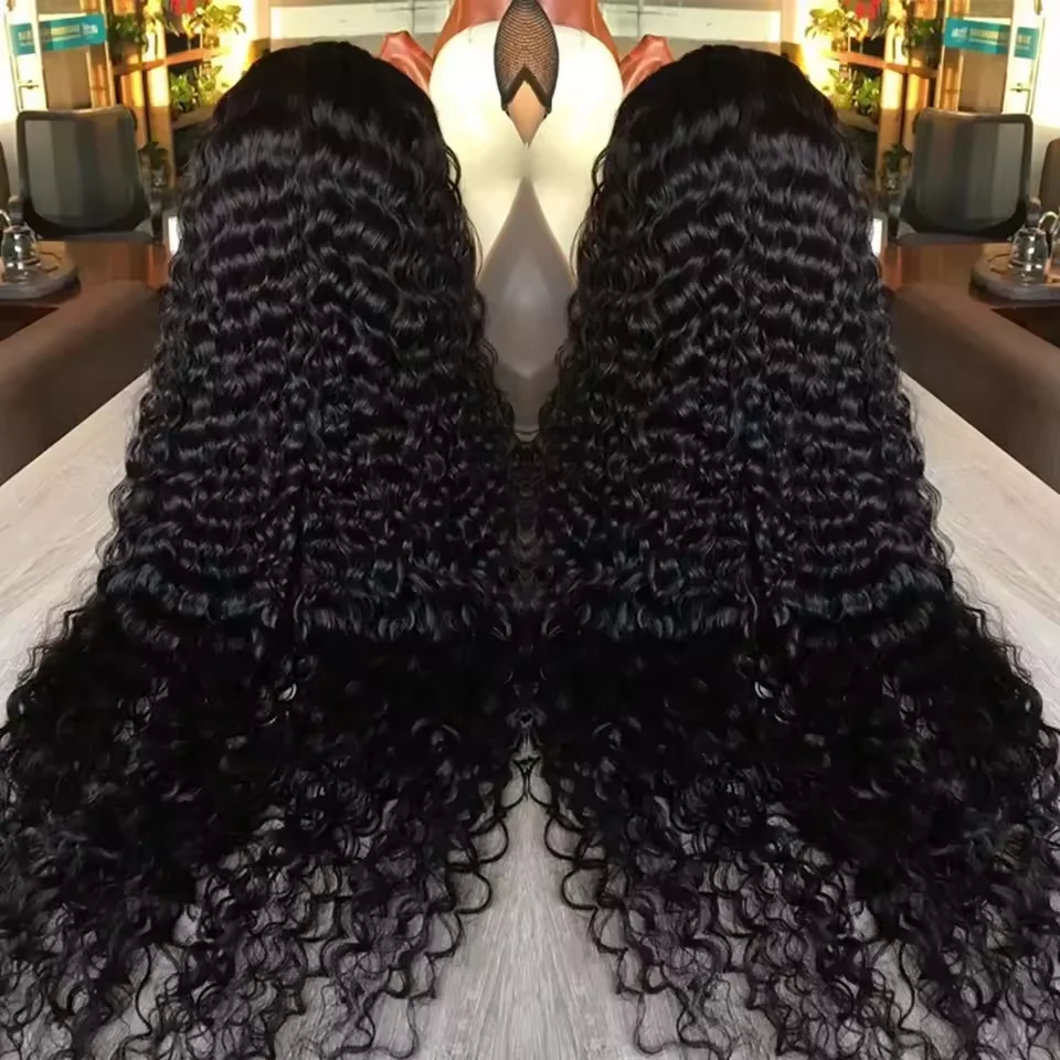 

42 40 Inch Human Hair 13x6 13x4 HD Lace Frontal Wig Glueless Loose Deep Wave Curly Human Hair Full Lace Front Wig Preplucke