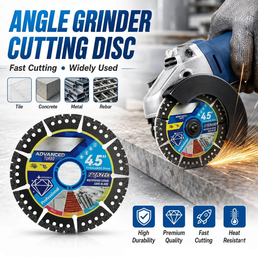 Multi Material Cutting Blades Metal Tile Stone Plastic Angle Grinder Saw Blades for Alloy Cast Iron Marble Tool Accessories