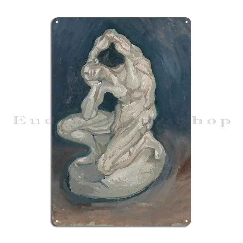 Kneeling Ecorche Van Gogh Metal Sign Plaques Wall Decor Print Wall Decor Decoration Tin Sign Poster