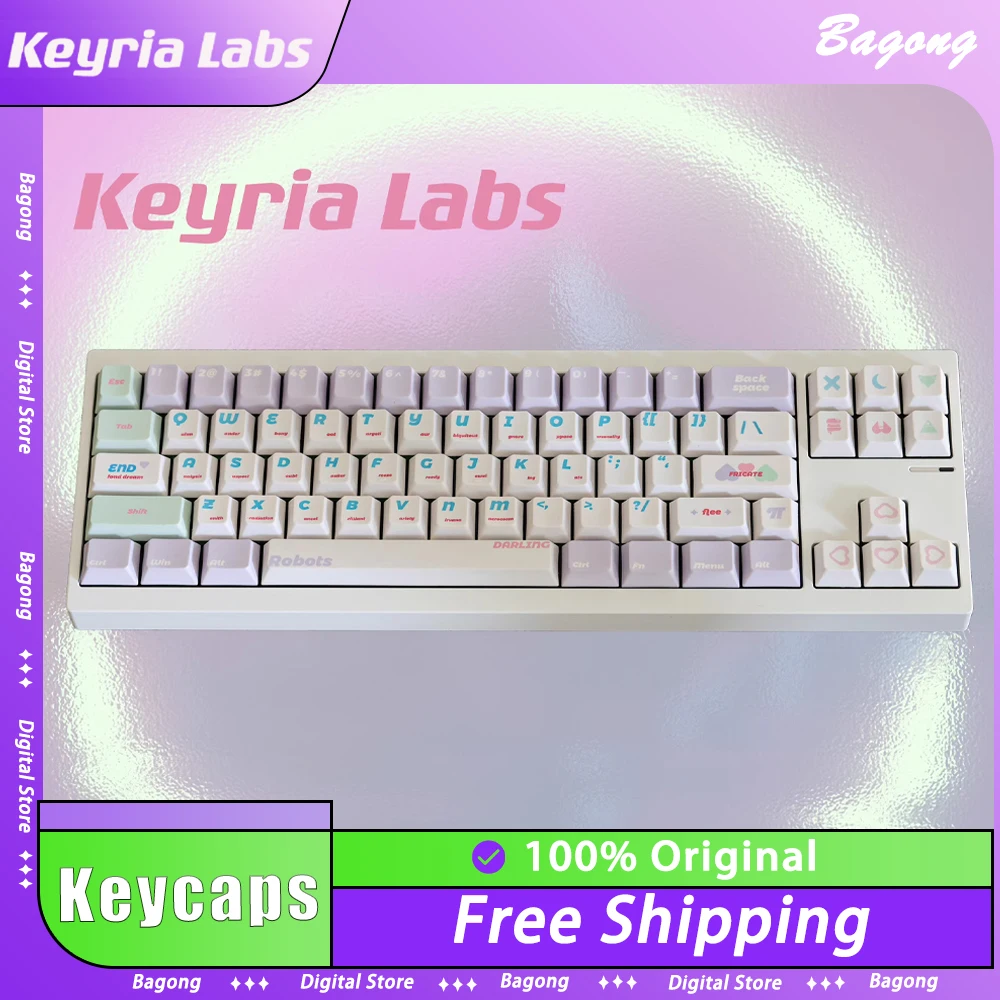 

Колпачки для клавиш Keyria Labs Love Death & Robots Sublimation PBT Cherry Height 180-клавишные колпачки для клавиш, милый набор игровых аксессуаров для ПК