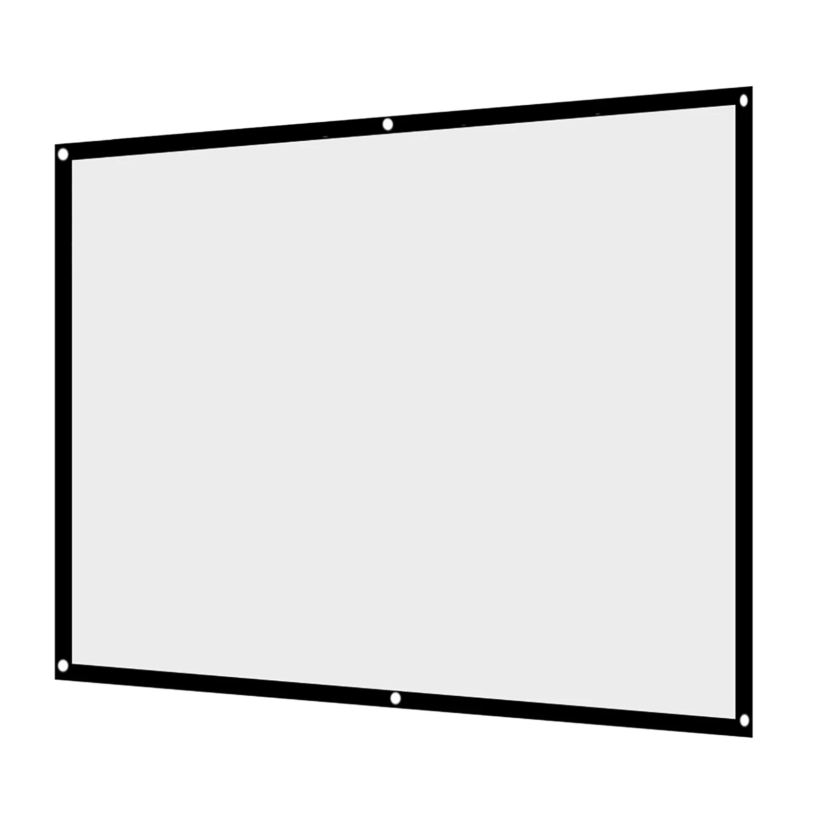 Diagonal 60100 Inch Portable Foldable Noncrease Perfect Quality White Projector Curtain Projection Screen 4:3 for Camping Movie