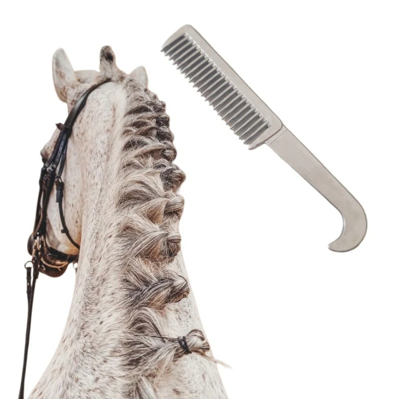 Metal Horse Hair Mane and Tail Comb Pair for Horse Hair Work and Cleanup Tasks