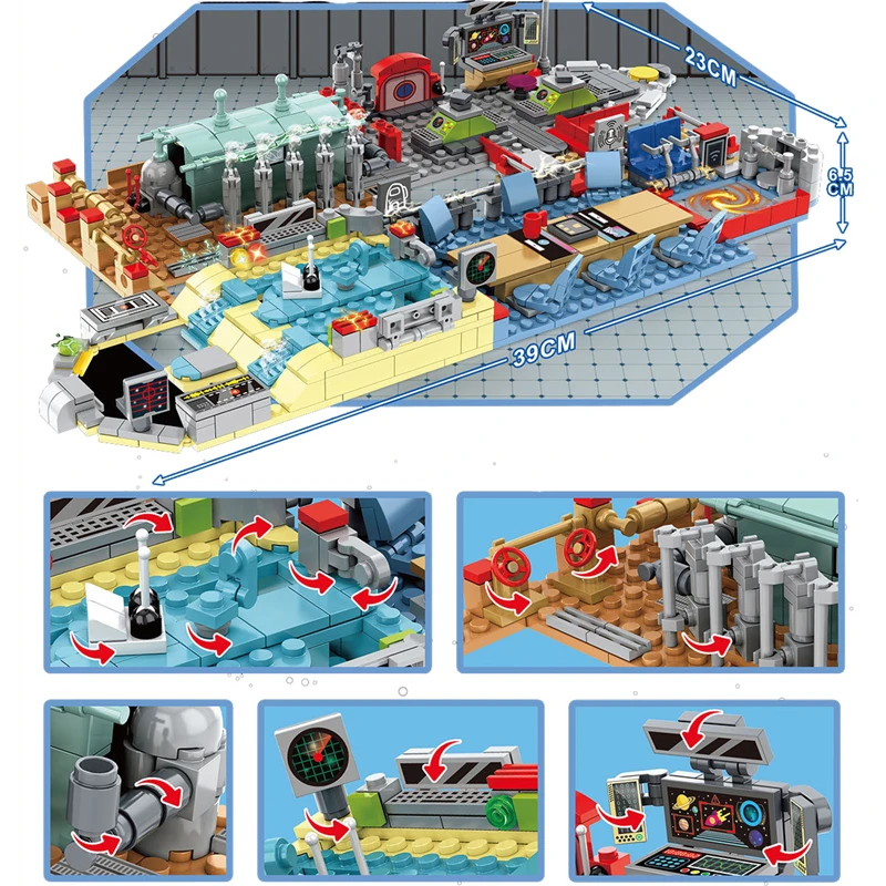 2023 NEW Base Laboratorys Rockets Crewmates Electricals Building Blocks Classic Model Bricks For Boys Toys Children Kid Kits Set