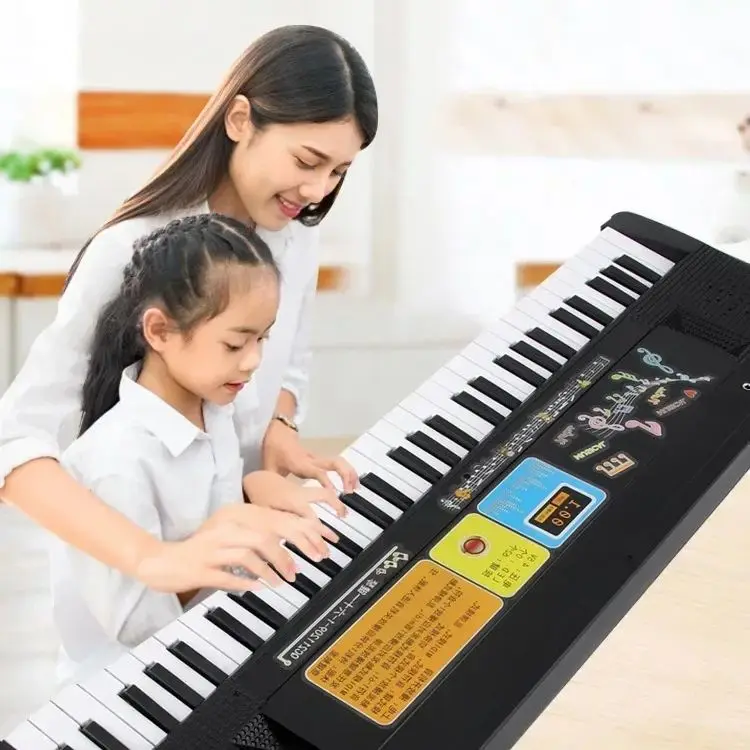 

Детская электронная клавиатура-пианино с 37/61 клавишей и микрофоном, музыкальный инструмент для начинающих, развивающая игрушка, подарок для детей