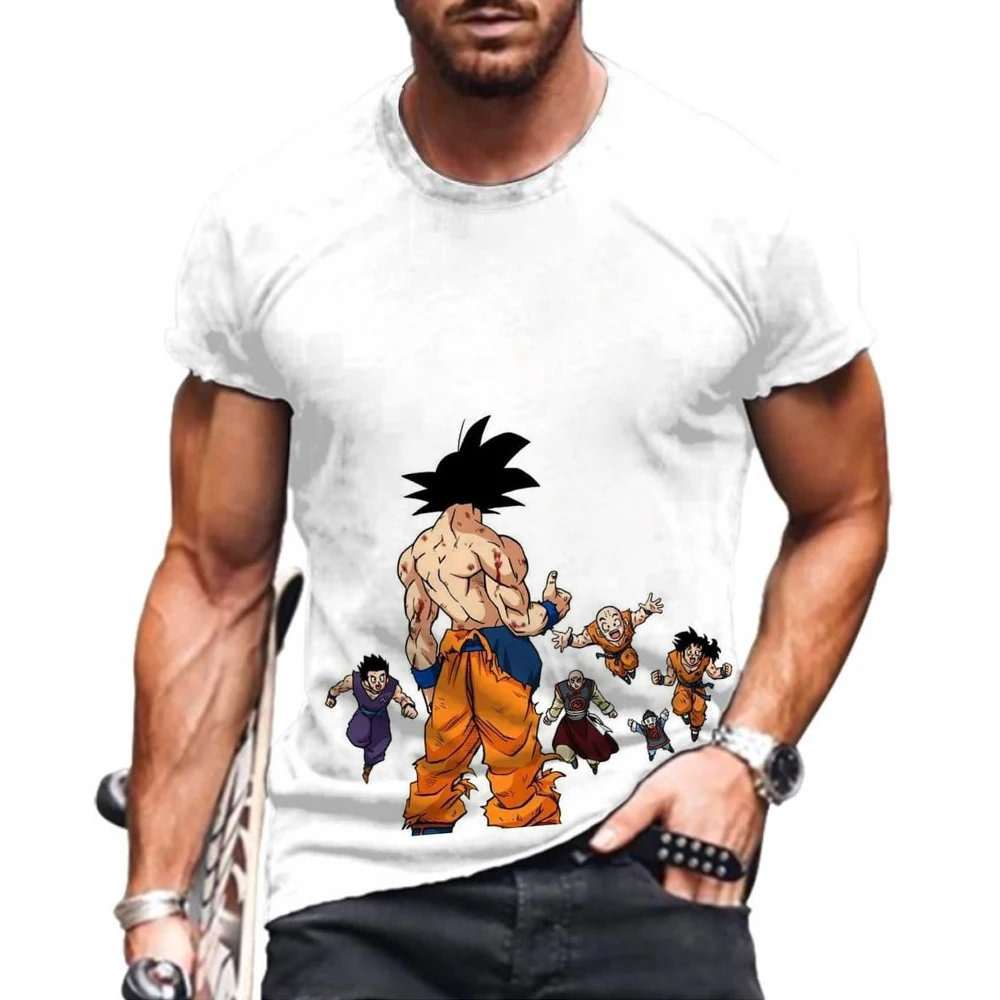 メンズドラゴンボールZ Tシャツ,高品質,子供の必需品,特大の悟空,原宿スタイル,2023