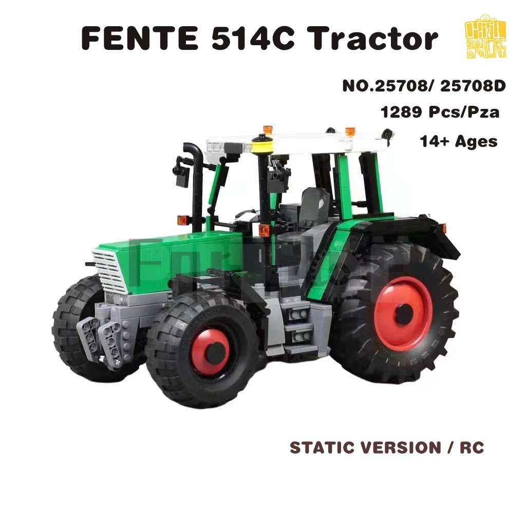 Moc-25708 Tractor Model With PDF Drawings Building Blocks Bricks Kids DIY Toys Birthday Christmas Gifts