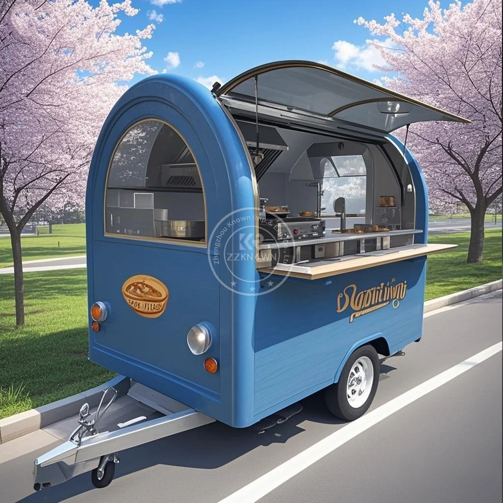Food Trailer Full Body Stickers Ice Cream Crepe Food Cart Mobile Pizza Food Truck Full Equipment