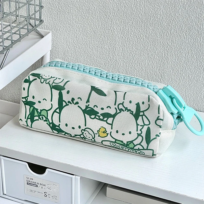 Sanrio Kawaii Stationery Bag Pochacco My Melody Anime Cute Cartoon Student Pen Ruler Cosmetics Tidy Up Storage Bag Toys Girls