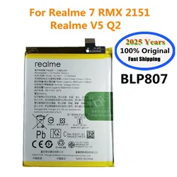 2025 Years BLP807 5000mAh Original Battery For OPPO Realme 7 Q2 V5 Phone Batteries RMX2111 RMX2117 RMX2112