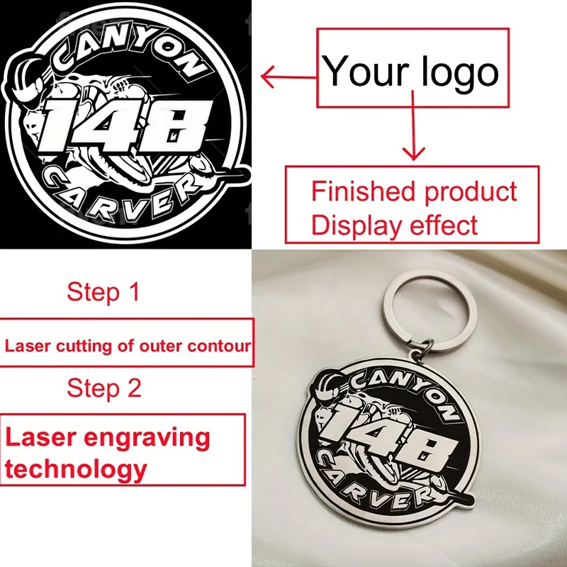 Customized Stainless Steel Logo Men's Keychain Suitable Club Team Apartment Logo Baseball Football Player Name Ball Number
