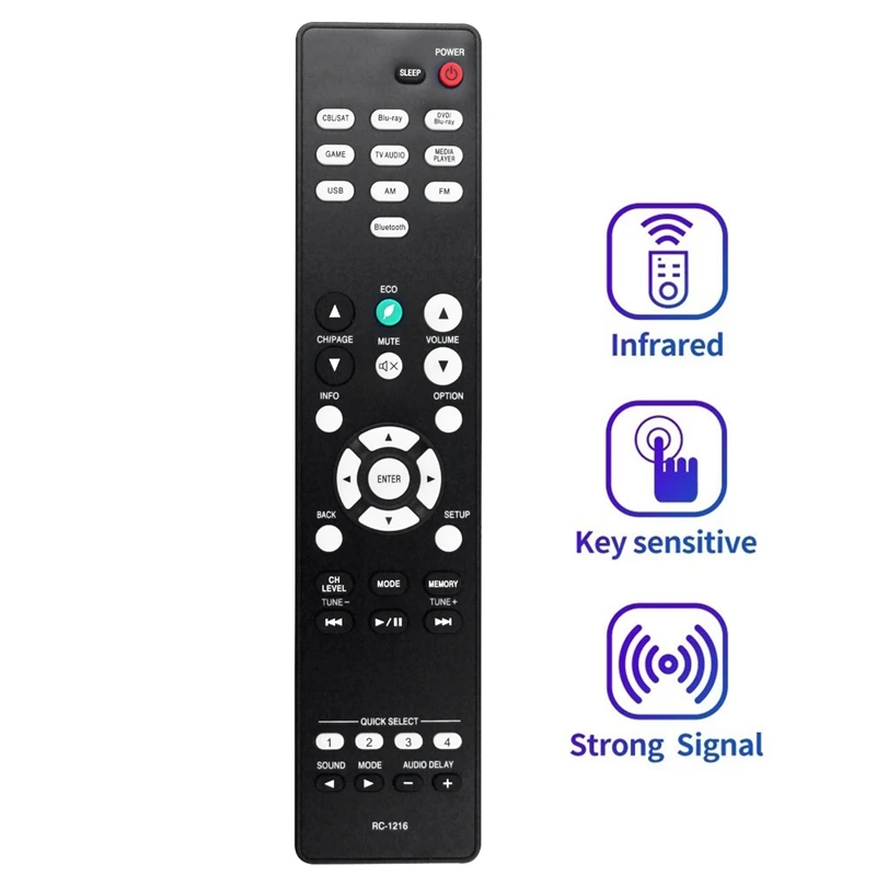 RC-1216 Replace Remote Control for Denon AV Surround Receiver AVR-S530BT AVRS530BT AVR-S540BT AVRS540BT AVR-X550BT