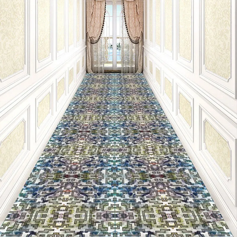 Reese Lobby Carpets Long Rugs Hallway Decor Corridor Aisle Party Chaos And Order Geometric Maze-like Vivid And Colorful Patterns