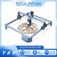 SCULPFUN S9 5.5W Laser Engraver, 0.06mm Ultra-Fine Compressed Spot, Diode Laser, 0.08mm High Precision, Engraving Area 410*420mm