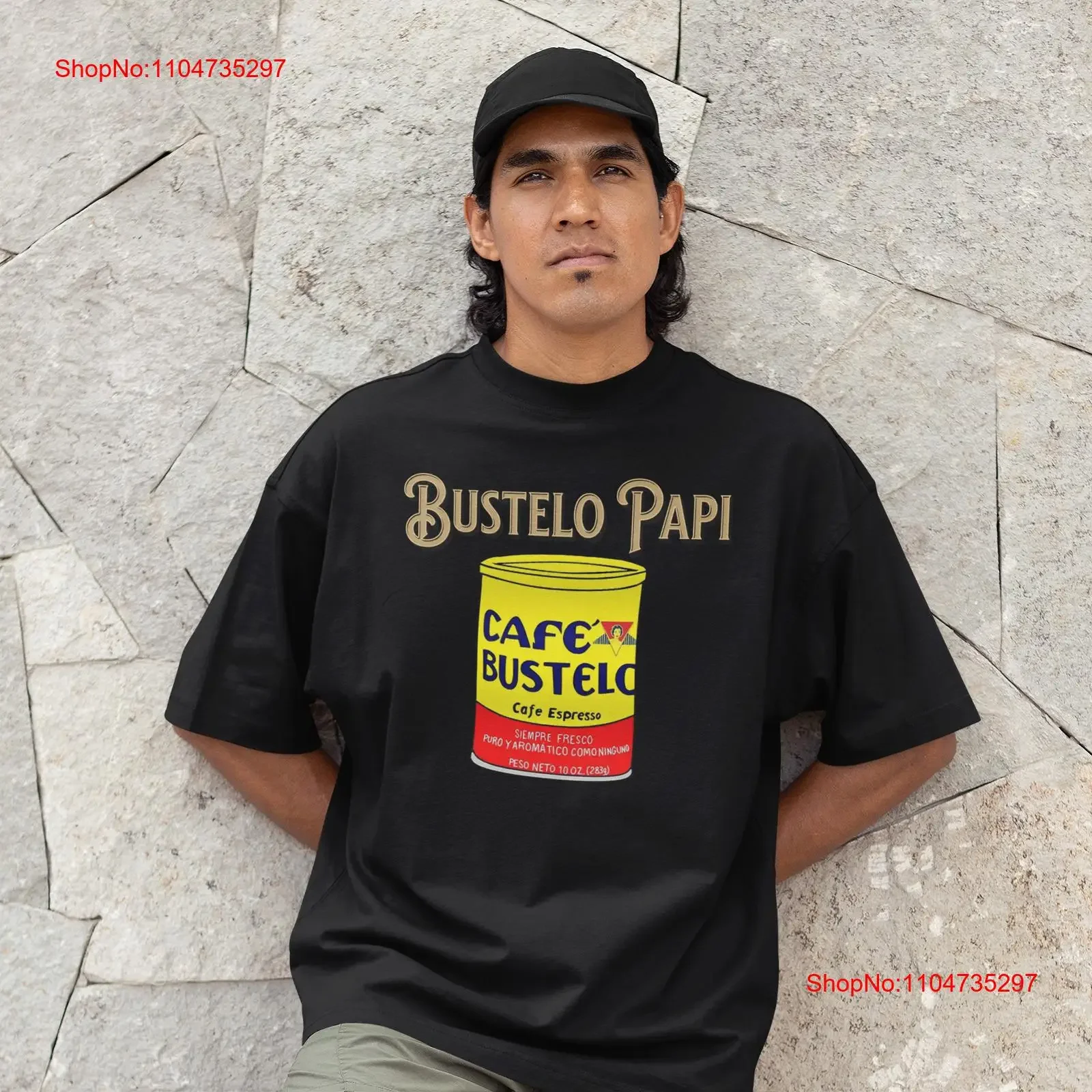 Bustelo Papi Cafecito Cafe Latino America Can camiseta Viral divertido latino vintage lavado transpirable estirado versátil suave