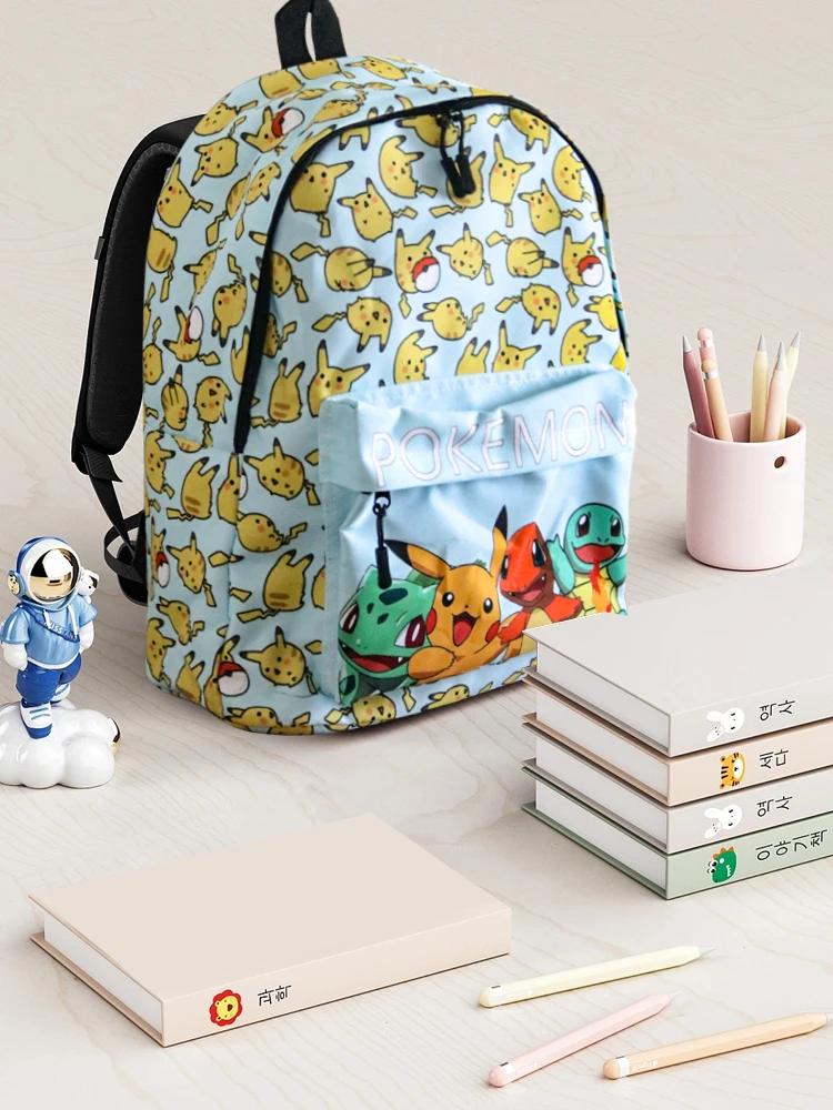 Wholesale MINISO Disney Anime Pokemon School Bag Pikachu Backpack Comfortable Student School Bag  Boys And Girls Gifts