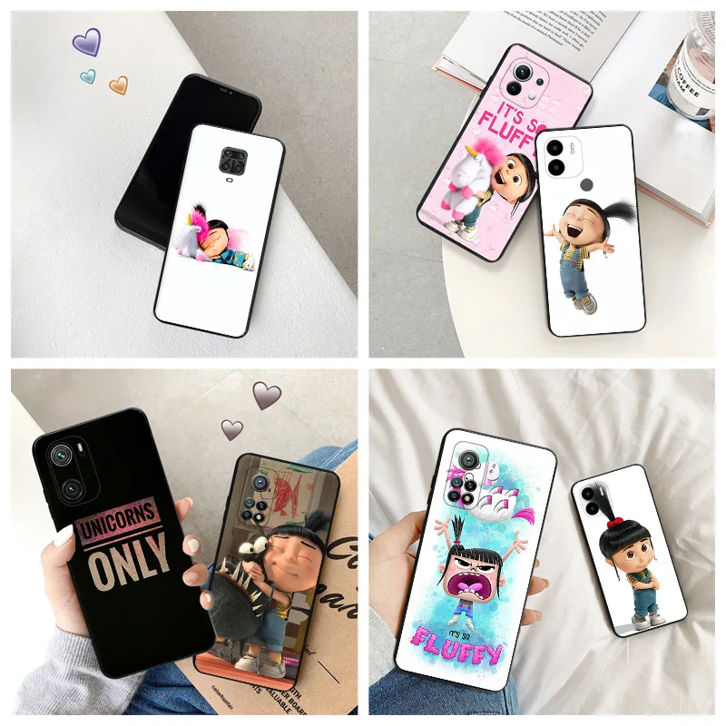 Silicone Soft Phone Cases Cover For Redmi 12 12C 10 10C 10A 9 T 9A 9C 9I K40 K50 K60 A1 A2 My Fluffy Unicorn Agnes Xiaomi Mi CC9