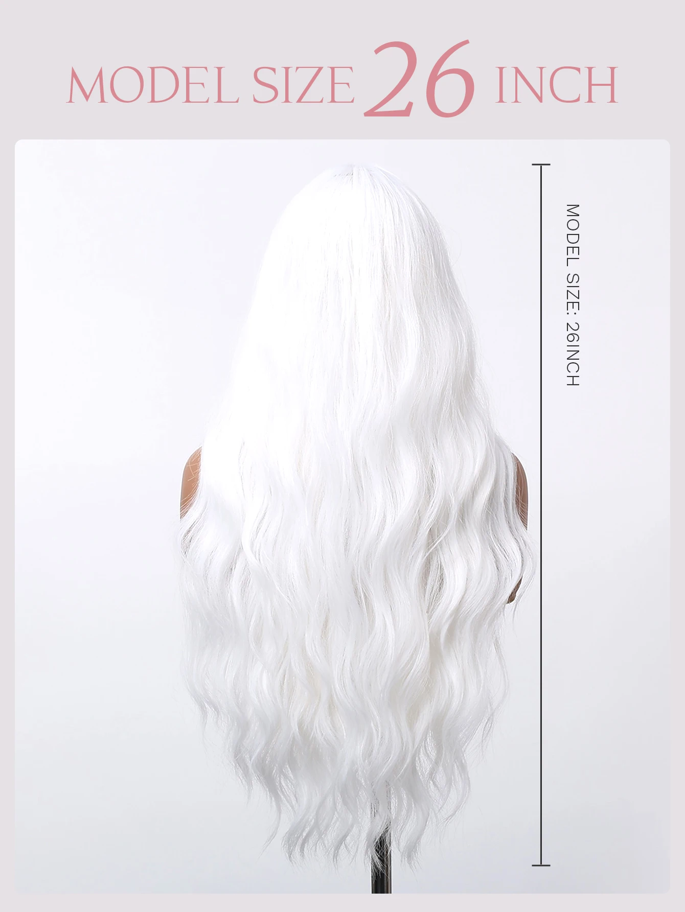 Longo encaracolado prata branco peruca ondulada sintética parte média perucas de onda de água para mulheres cosplay diário dia das bruxas colorido cabelo falso