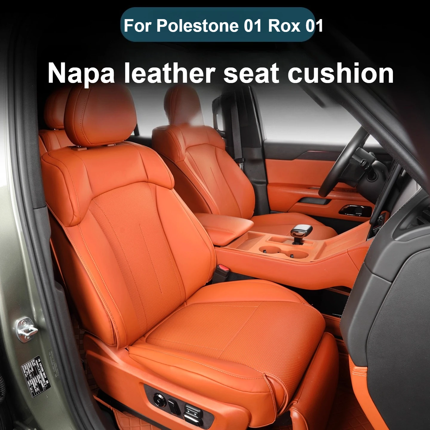 For BAIC Jishi Polestone 01 Rox 01 2023-2025 Car Seat Covers Breathable Full Car Three Rows Seat Cushion Leather Seat Protector