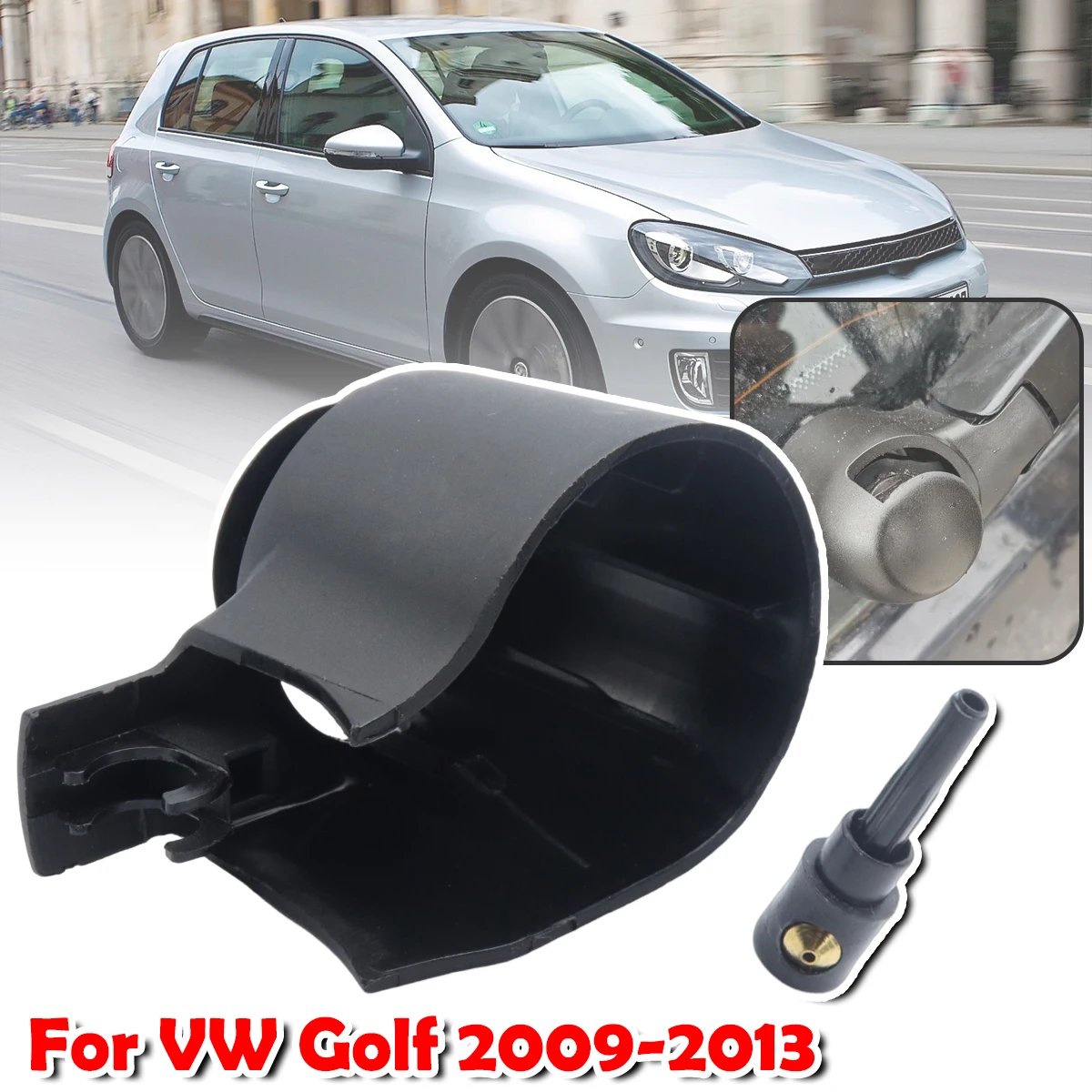 

For VW Golf Car Rear Windshield Window Wiper Arm Rocker Bolt Cover Cap Washer Jet Nozzle Accessories 2009 2010 2011 2012 2013