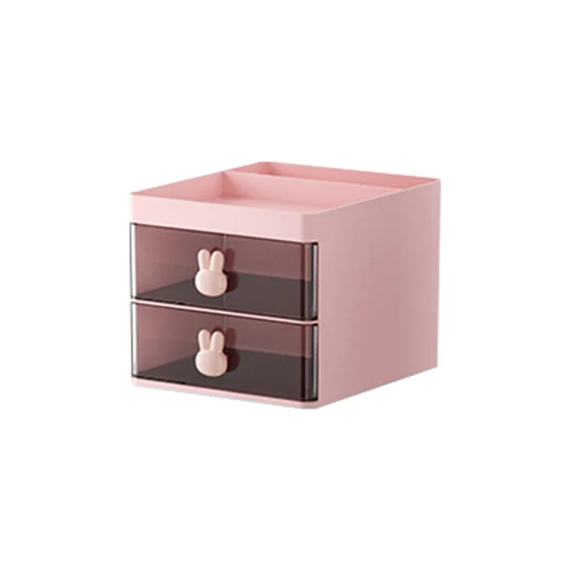 Desktop Storage Box Tube Transparent Drawer  Storage Box Children's And Students' Office Desktop Ornaments