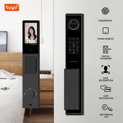 PHIPULO New Smart Door Lock Tuya 3D Face Digital Electronic Lock Remote Unlocking Biometric Voice Intercom