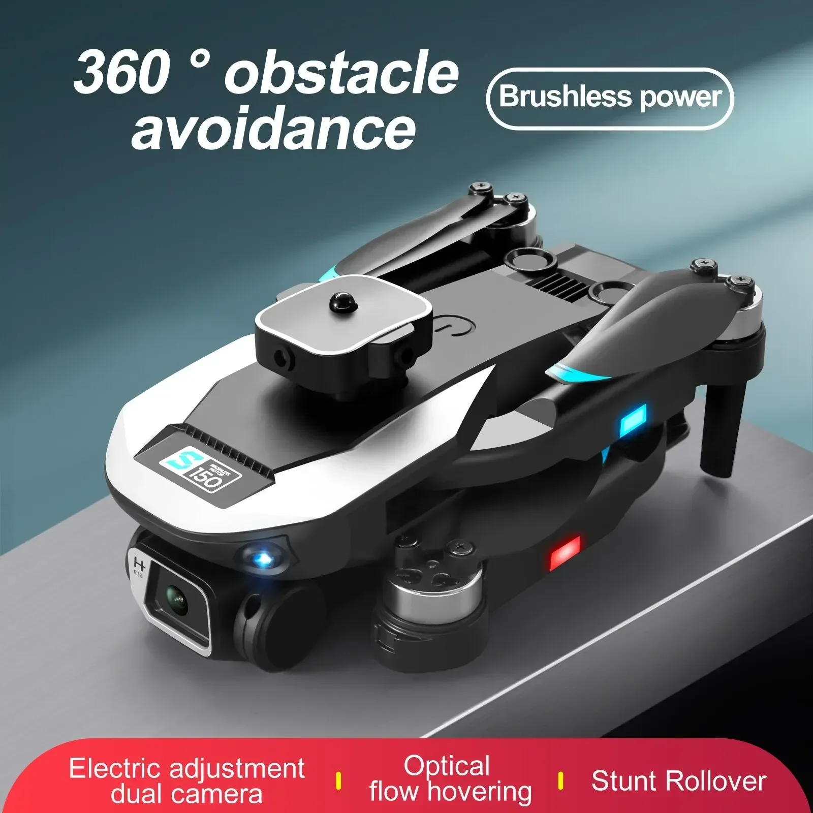 New S150 Brushless Drone 8K Professional Dual Camera Obstacle Avoidance Optical Flow RC Dron Foldable Quadcopter Toys 9000M