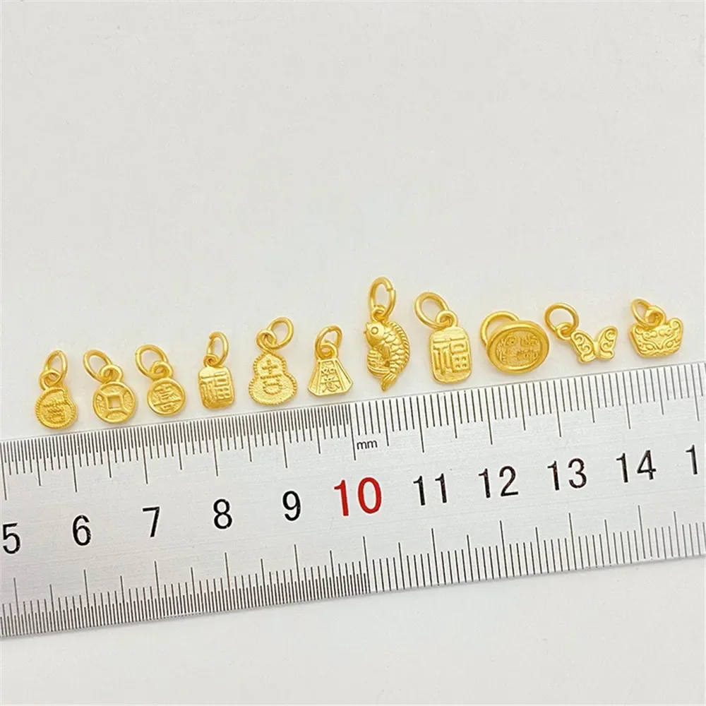 لون الذهب الرملي السلام والفرح، كل شيء على ما يرام، قلادة من ماركة Fu مصنوعة يدويًا، إكسسوارات مادة القلادة