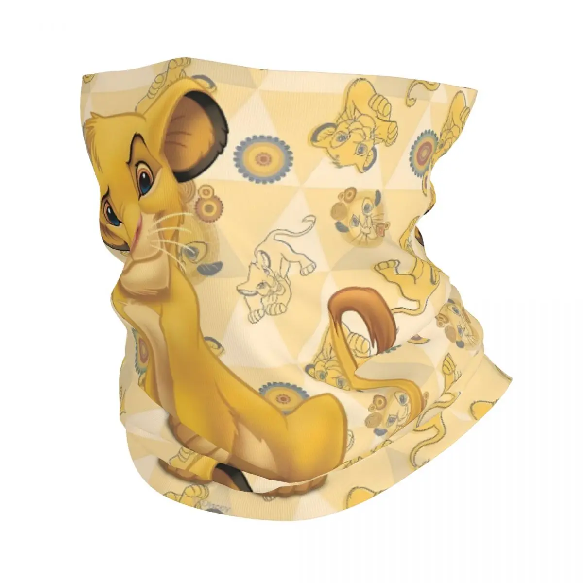 

Custom The Lion King Cartoon Bandana Neck Gaiter UV Protection Face Scarf Cover Men Women Anime Kawaii Headwear Tube Balaclava