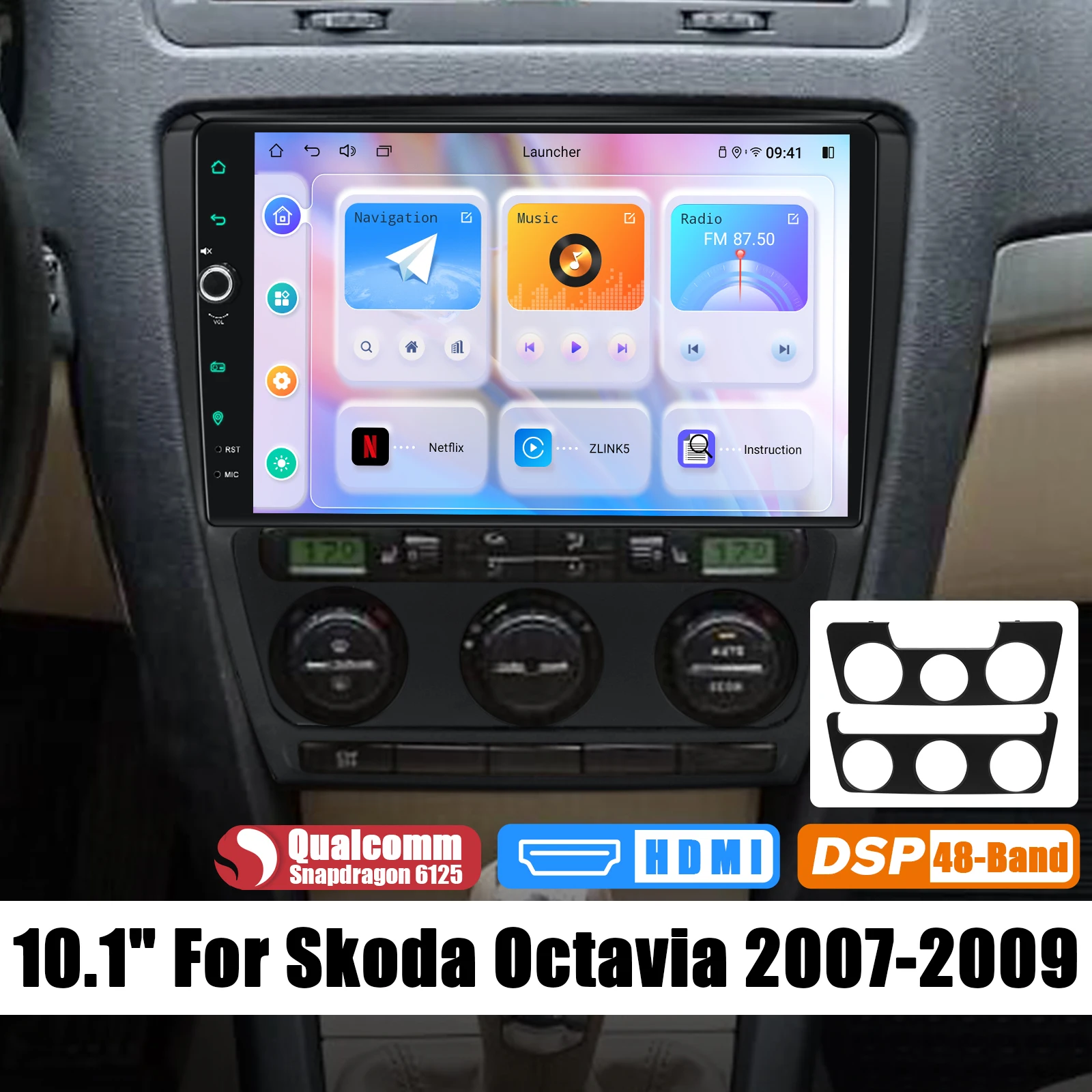 

Joying 10"1280*800 8G 128G Android Car Stereo Radio Multimedia Player For Skoda Octavia 2007 2008 2009 Support Wireless CarPlay