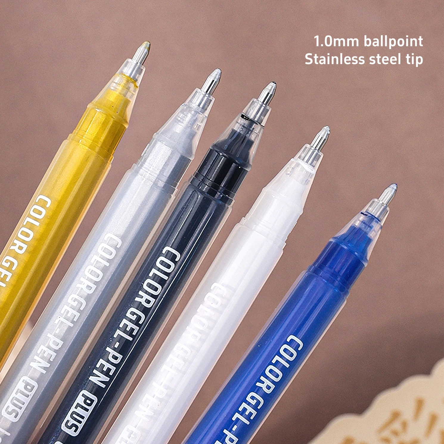 6pcs Calligraphy Gel Pens Set Bold 1.0mm Ballpoint Multi Color for Writing Drawing Painting Marker School A7722