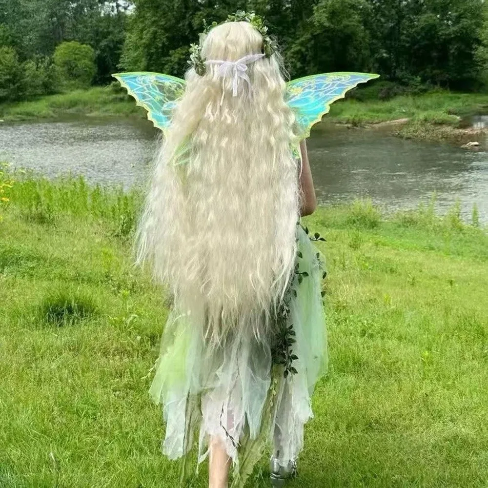 Neue Prinzessin Engelsflügel Funkelnde Feenflügel Organza Elfen-Cosplay-Flügel für Frauen und Mädchen – Detail 5