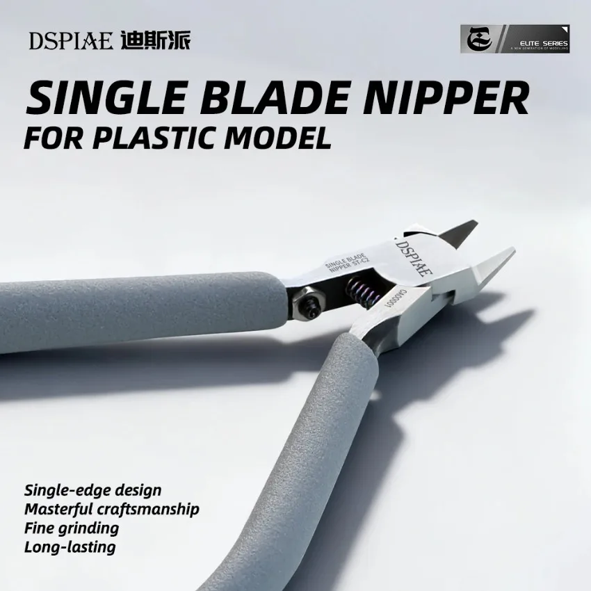 DSPIAE ST-C2 Model Single-Blade Cutting Pliers for Plastic Model Craft Tools Hobby DIY Professional Tools with Protective Cover