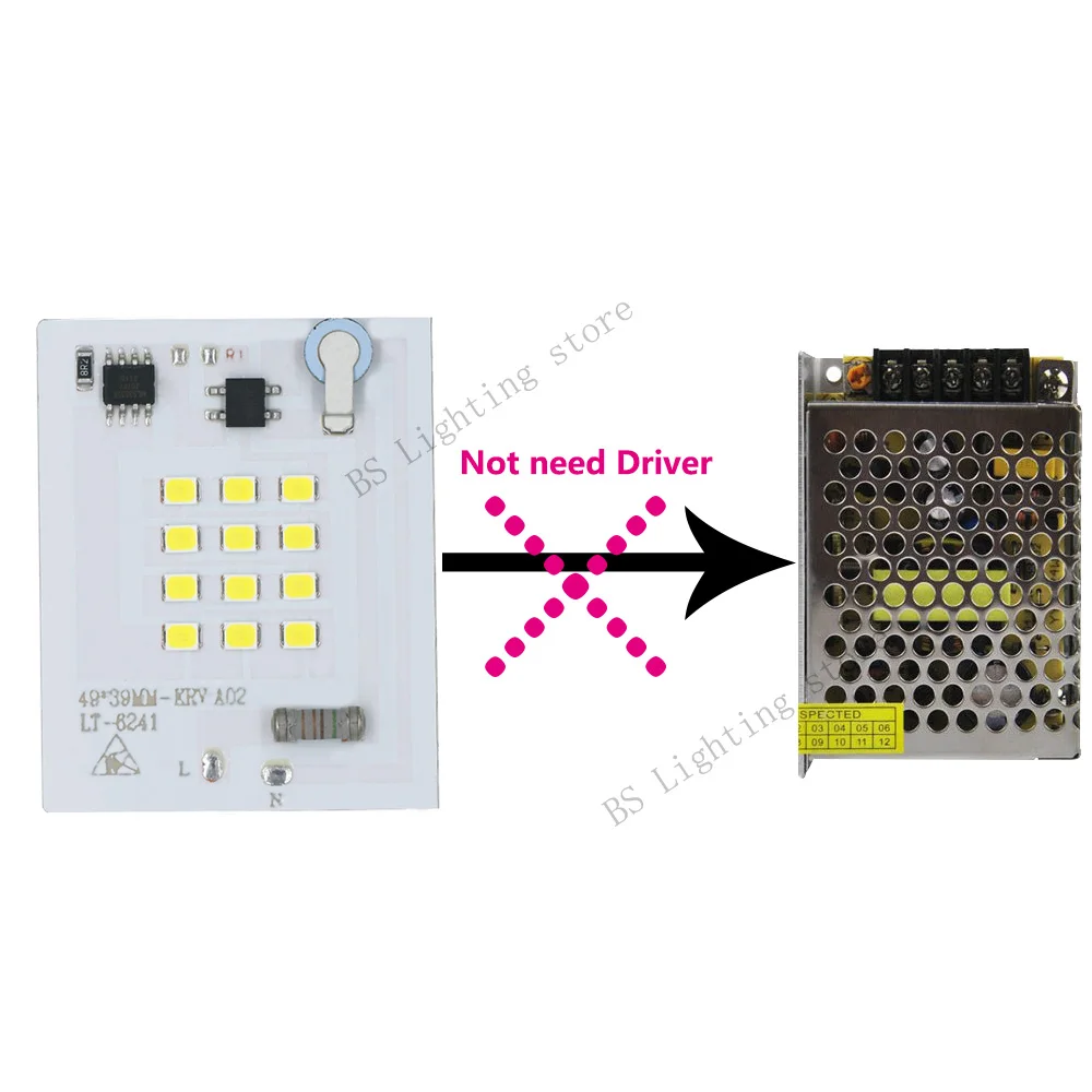 1 個 smd LED 2835 チップ LED 220V マトリックススーパーパワー 100 ワット 50 ワット 30 ワット 20 ワット 10 ワット DIY スポットライト投光器 Led モジュール交換ランプ