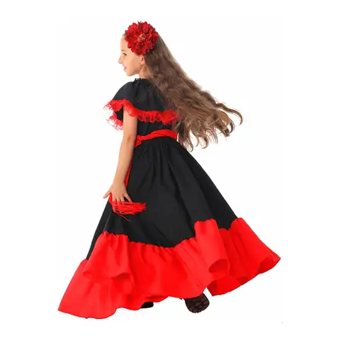 Girls Mexican Day Of The Dead Costume Flower Ghosts Bride Cosplay Costume Halloween Party Carnival Dress Up Fancy Dress