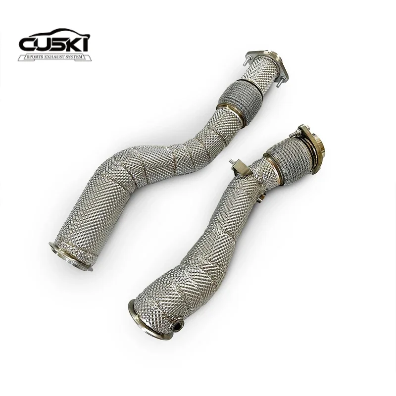 High Flow stainless steel car Exhaust Downpipe for BMW X3M/X4M F97/F98 3.0T 2019-2023 Automotive Exhaust Modification