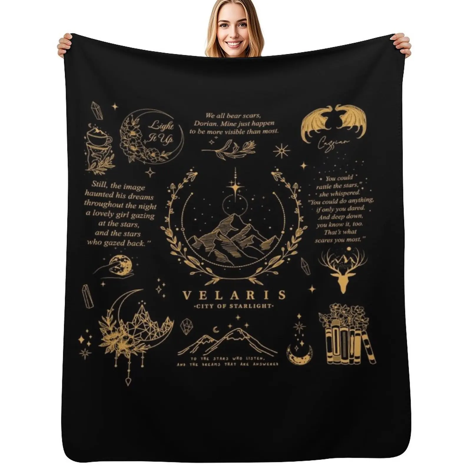 

SJM Graphics, SJM, Velaris Throw Blanket Multi Use Warm Blanket for Living Room Bedroom